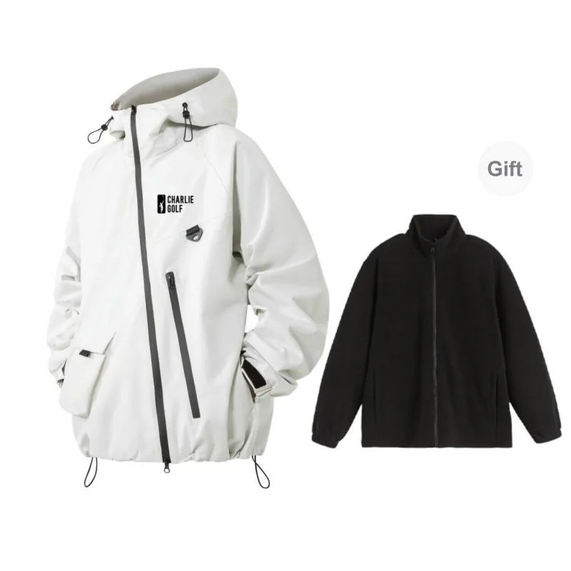 CHARLIE GOLF Water Resistant Windproof Wear Resistant Windbreaker Jacket Unisex-11