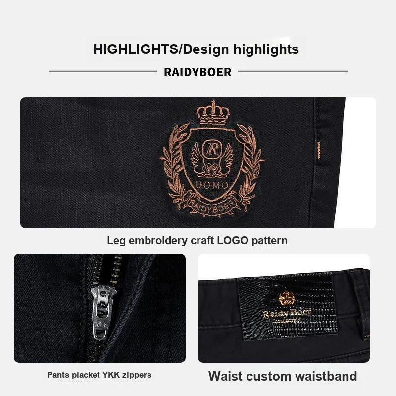 Raidy Boer Jeans Men Black Gray-5