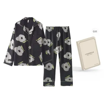 O'MESIK Pajama Set Women's Gift Box Set Dark Gray