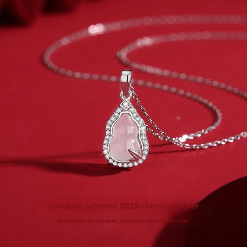 ZKY Chalcedony Jade Necklaces Unisex-4