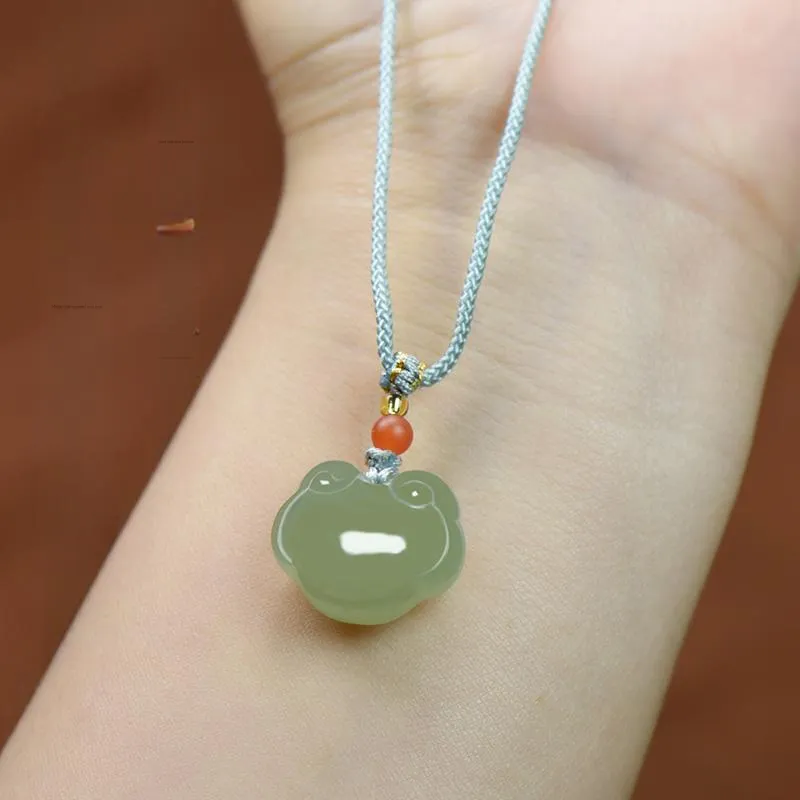 KUNYUYAO Hetian Jade Pendants White Jade Unisex-21