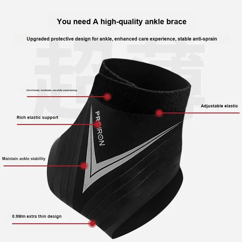 PROIRON Ankle Braces Soccer Basketball Running Unisex Elastane-1