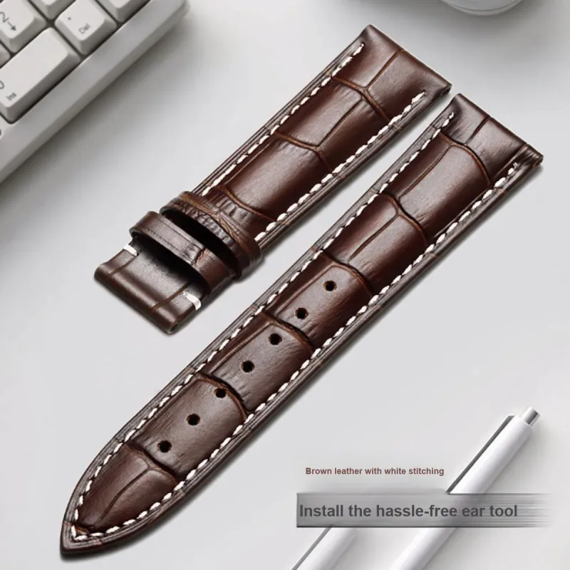 ZHISHENG MIDO DW Tissot Casio Omega CK Compatibility Watch Band 12~24mm Genuine Leather Material-12