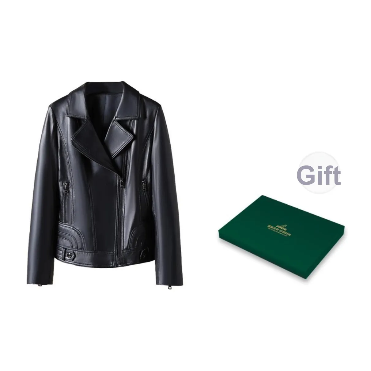 FORTEI Leather Jacket Women's Black