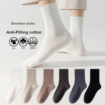 MIIOW Mid Calf Socks Men 5 Pack