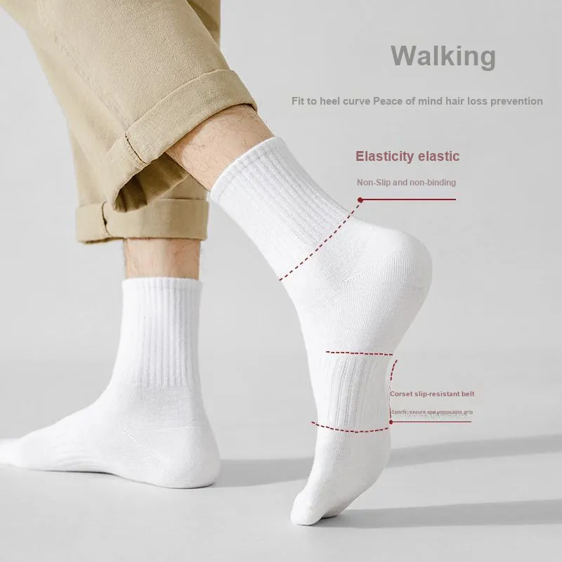 H YXIANG Mid Calf Socks Men's Box 3 Pack-8