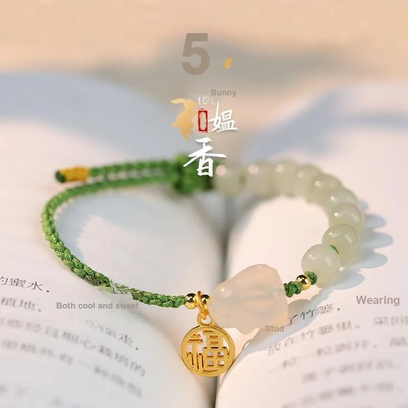 SHUZHUO Hetian Jade Bracelets Green Jade Women's-2