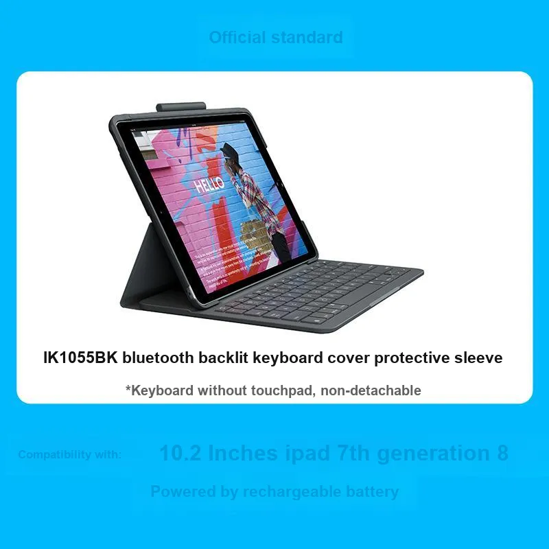 Logitech TPU Bluetooth Keyboard Slim Folio Pro Compatible With IPad Pro 11/12.9 Inches Protective Case-1