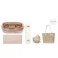 Glacier White Shoulder Pads+City33 Liner Beige+Bottom Pad+Ecru Little Coal Ball