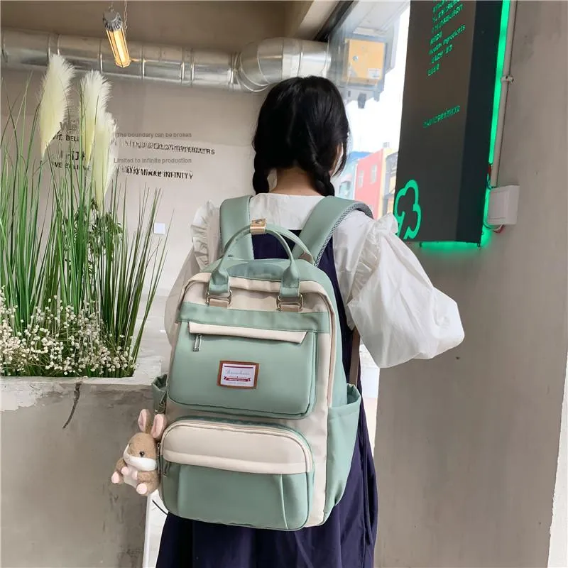 Alcohol Dragon Nylon Carry Backpack Regular Women's Green/Blue/Purple/Pink/Black-1