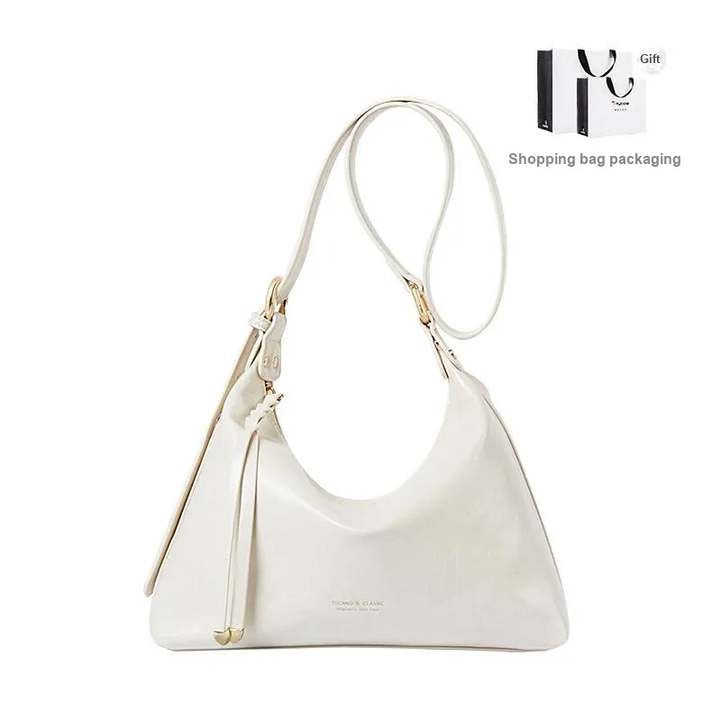 TUCANO PU Portable Crossbody Bag, Shoulder Bag Medium Size Women's Ecru-0