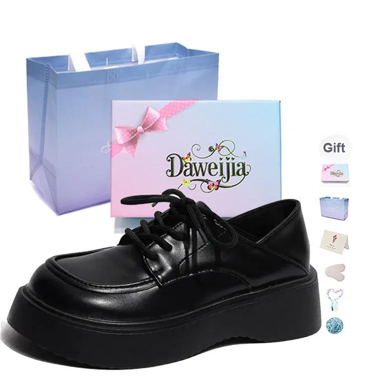 Dawei's House Loafers Women's Black Gift Box Set-16