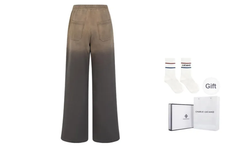 Charlie Luciano Casual Pants Unisex Gray-4