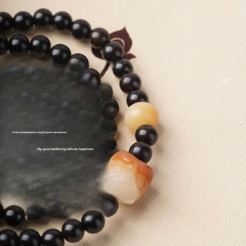 Lordship Ebony Bead Chain Unisex-5