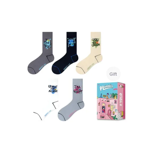 PL Настроение Модные носки 5 пар Унисекс MID Носки до икры