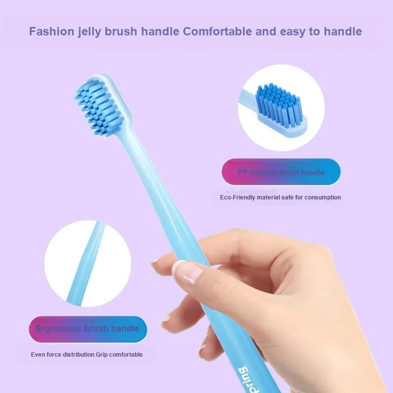 Ice Springs Jelly 39 Hole Dense Planting Toothbrushes Flexible Fine Rebound 3 Pcs-2