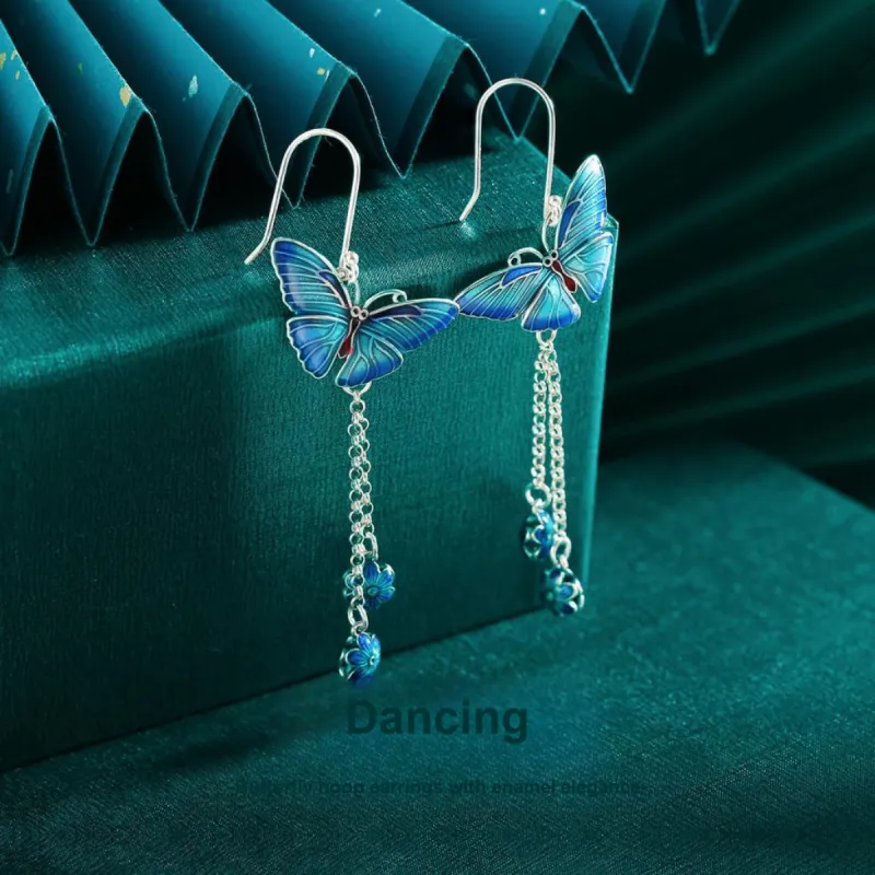 Yu Yin S925 Silver Hoop Earrings Women's-1
