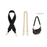 [3.8 Wide Strap]Underarm 65cm+Decorative Chain 55cm