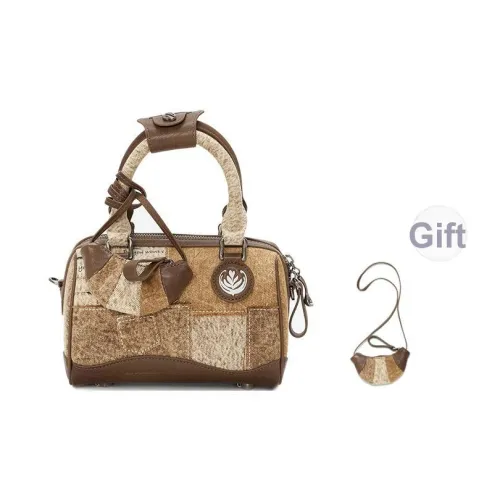 BREAKDANNY Сумка из крупнозернистой текстуры коровьей кожи среднего размера женская цвет капучино