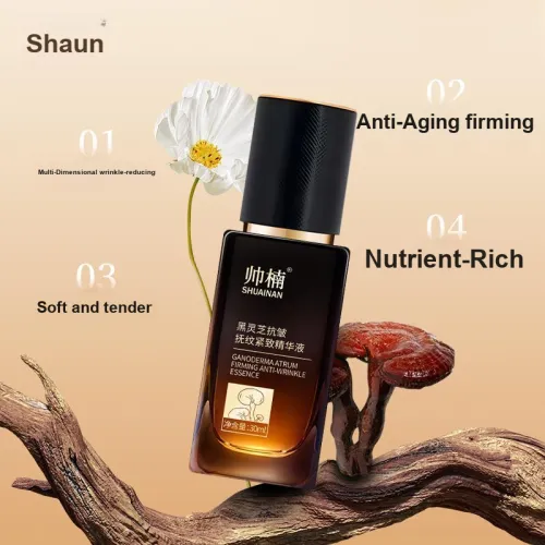 SHUAINAN Черный Лосьон с сывороткой с экстрактом гриба рейши для уменьшения морщин подтягивания и увлажнения 30 мл бутылка