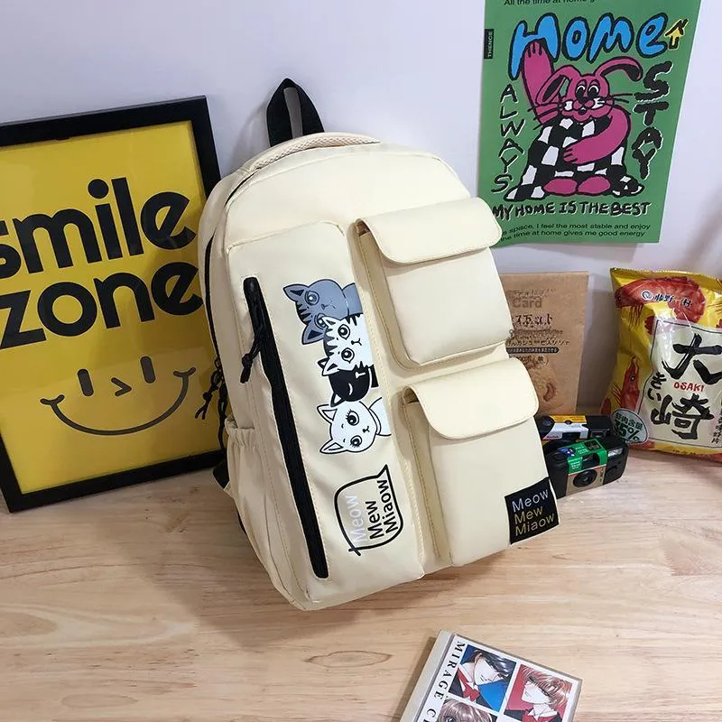 URBAN FOREST Oxford Backpack Unisex Yellow/Black/Khaki/Blue-8