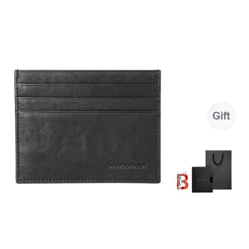 Sharkborough Cow Leather Card Holder Small Size Men's Black