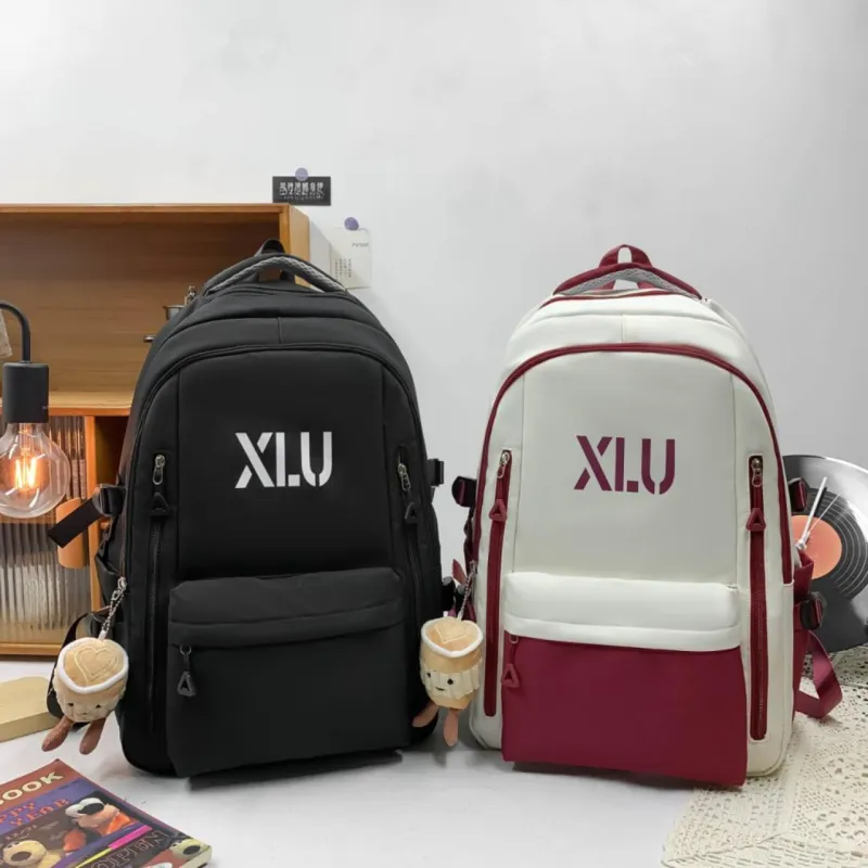 URBAN FOREST Nylon Backpack Unisex Black/Red/Green/Blue/Brown-8