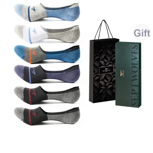 SEPTWOLVES No Show Носки Мужские 6 пар Подарочная коробка Упаковано