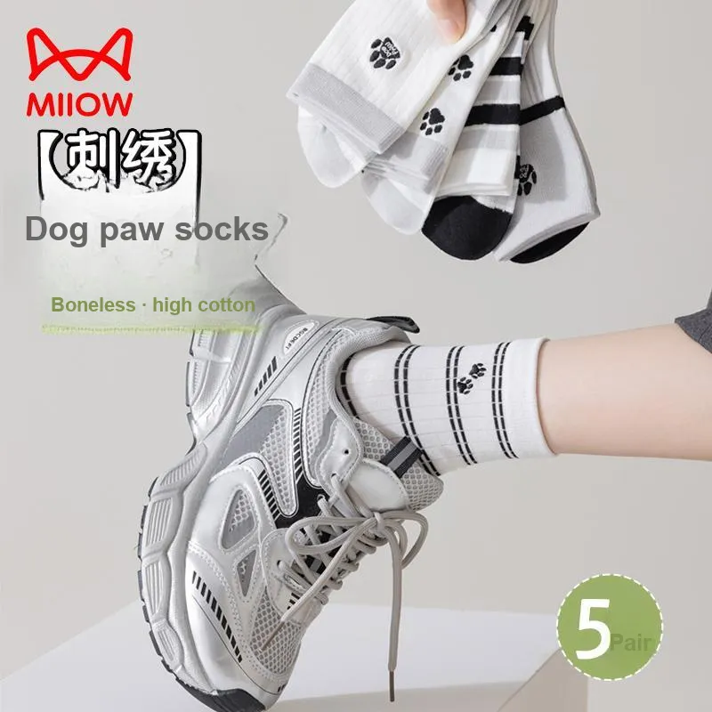 MIIOW Mid Calf Socks Women's Combo Set-19