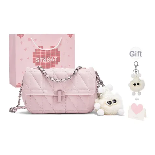 ST SAT Сумка через плечо из синтетической кожи ручная сумка на плечо обычная женская розовая белая черная