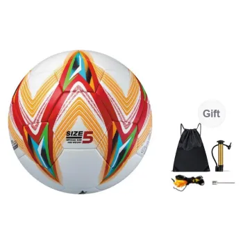 Star Size 5 Soccer PU Seamless Thermal bonding Unisex Red Yellow