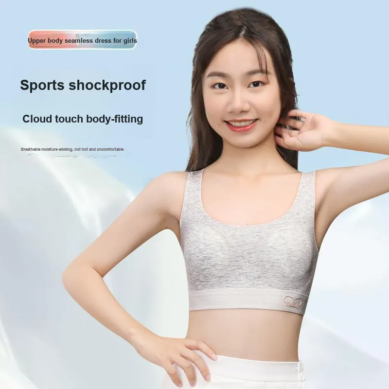 QIANLINGMEI 100% Cotton Girlish Bra Women's-14