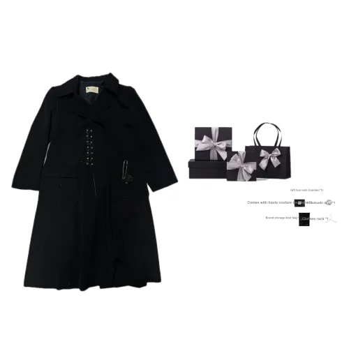 Non Allergic Trench Coats Women's Black