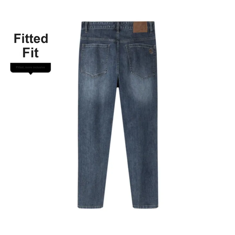 HLA Jeans Men Ice Oxygen Bar Blue Gray Denim Gradient Light 46-3