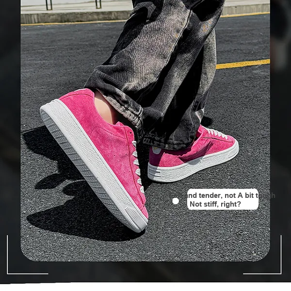 FERW Dragon Fruit Pink Coverage Anti Slip Wear Resistant Lightweight Breathable Low Top Skateboard Shoes Unisex-6