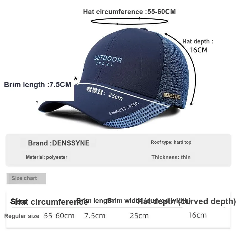 DENSSYNE Polyester Baseball Caps Men's-4