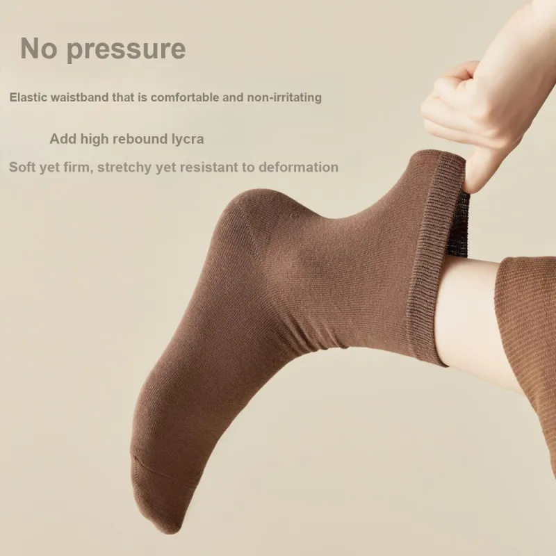 MIIOW Mid Calf Socks Women's 5 Pack-3