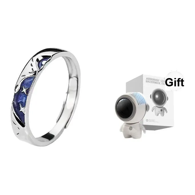 VERENA REINE 18К Белое золото с покрытием кольца с капельной глазурью унисекс