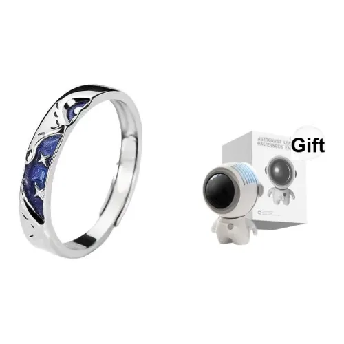 VERENA REINE 18К Белое золото с покрытием кольца с капельной глазурью унисекс