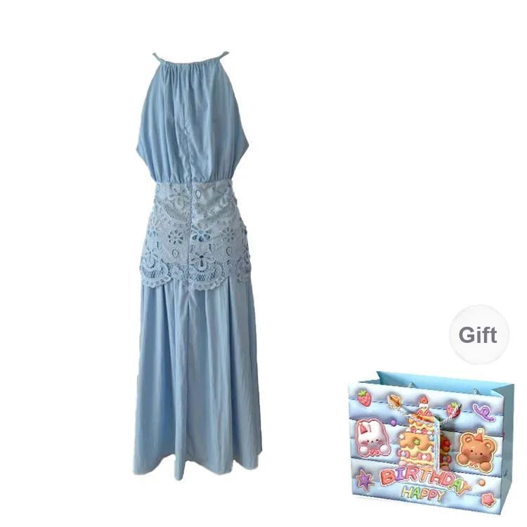 TWOPLUMGIRLS Slip Dress Women's Blue-1