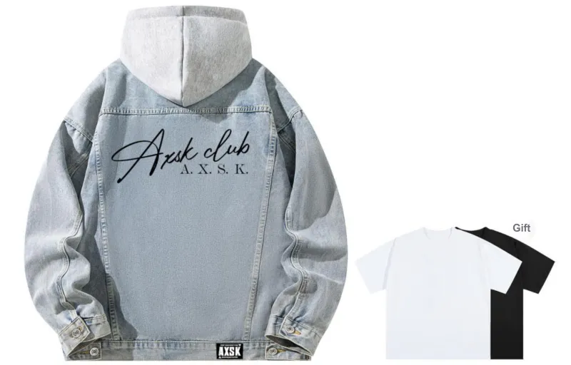 A.X.S.K Denim Jackets Unisex-21