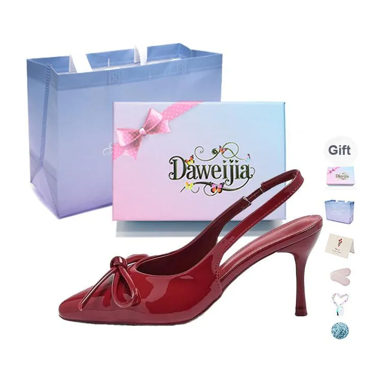 Dawei's House High Heels Women's Bowknot Box-9