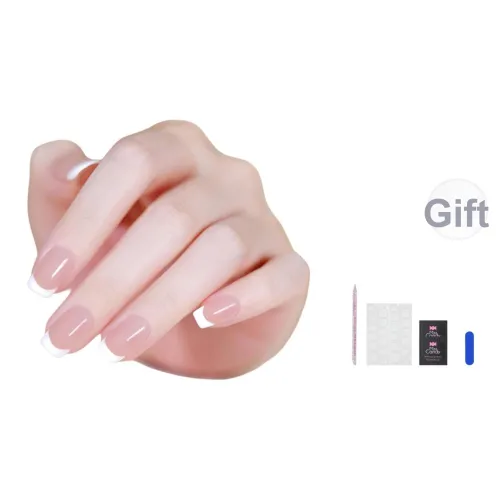 Miss Candy Handcrafted False Nail Балет Коллекция Трапециоид Мягкий Нюдовый Розовый Телесный Французский