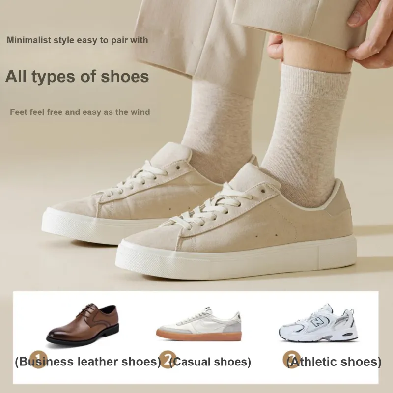 XXLLG Mid Calf Socks Men's 4 Pack-5