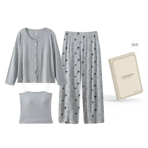 Pajama Set Women's Gift Box Set Gray