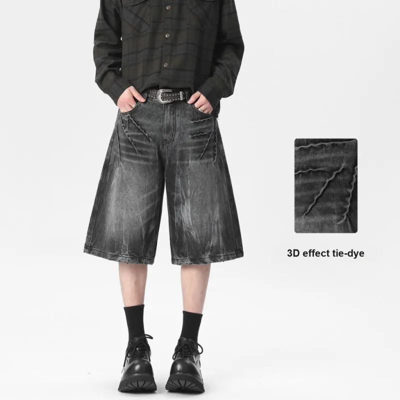 WARNING LIGHT Denim Shorts Unisex-1