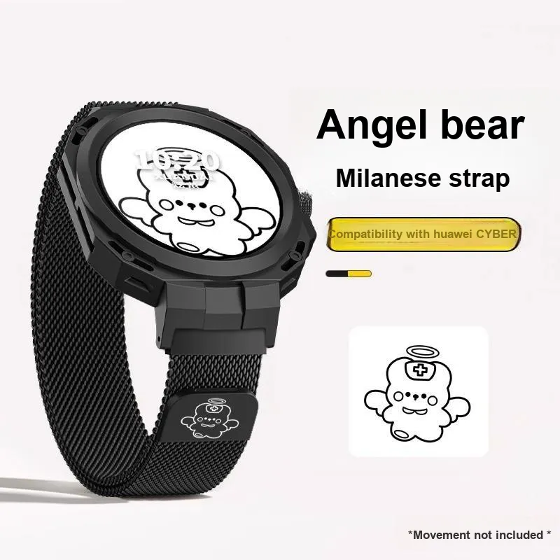 CHUANGYIDA Huawei Compatibility Watch Band 145~250mm Stainless Steel Material-7