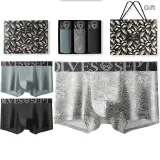 Print 3-Pack Box Included (Downpour Gray+Night Black+Lime Gray) Antibacterial Moisture-Wicking/Shopping Bag Included