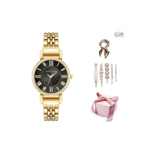 ANNE KLEIN Наручные часы Кварцевый механизм Сплав Ремешок 30MM Черный циферблат Женские часы