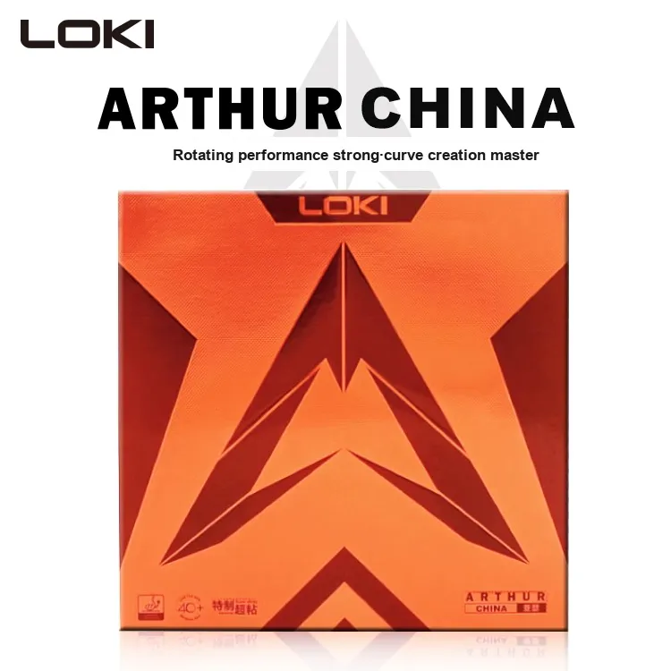 LOKI Arthur China Table Tennis Rubbers Sponge Inverted Rubber Curved Circle Compatibility Black Red-2
